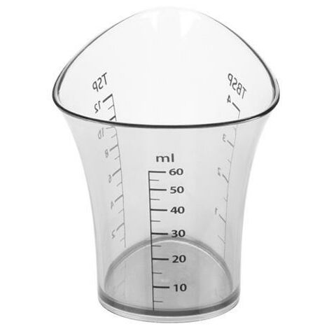 Doseur de 5 ml - cuillère à mesurer en plastique 79 mm en blanc