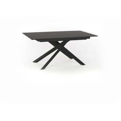 Xavier Table Extensible (170/270 x 90 cm) en HPL sur MDF Gris Foncé (1/5)