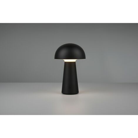 Lampe de Table Lennon Champignon Led IP44 Noir USB Trio Lighting