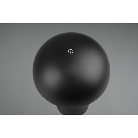 Lampe de Table Lennon Champignon Led IP44 Noir USB Trio Lighting
