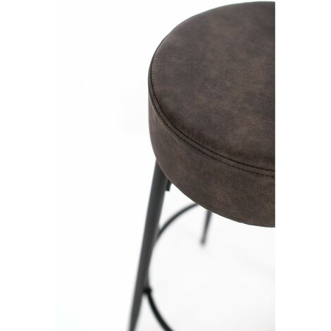 Lot de 2 Tabourets en microfibre - Greg - 51cm x 51cm H. 77cm