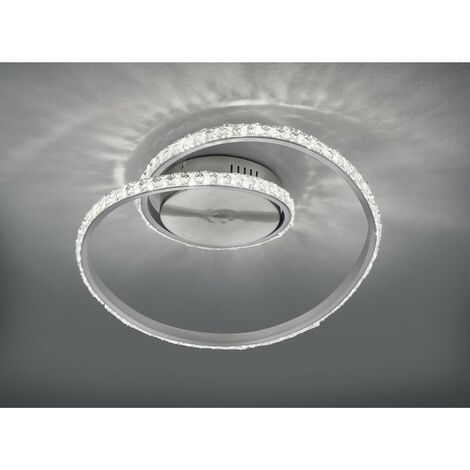 Plafonnier Moderne Rubin Led Effet Cristal RVB Dimmable Ø45 cm Trio Lighting