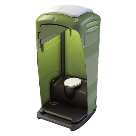 Salle de bain mobile avec toilettes chimiques à eau propre mod. Milan vert (1/5)