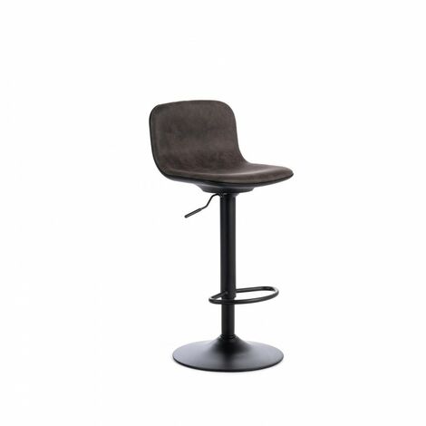 Lot de 2 tabourets en microfibre - Teo - 39cm x 45cm H. 86/102cm