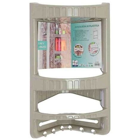 Meuble d'angle Ankora en plastique gris tourterelle par Feridras (1/3)