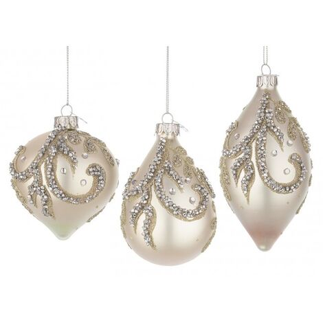 Lot de 12 Pendentifs Vt Gouttelette Blanc Nacré Ass3