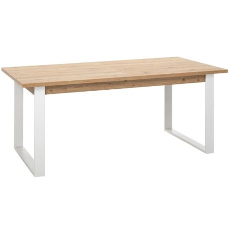 Console De Couloir Blanc - Table Étroite 75x100cm Avec Pieds Métal