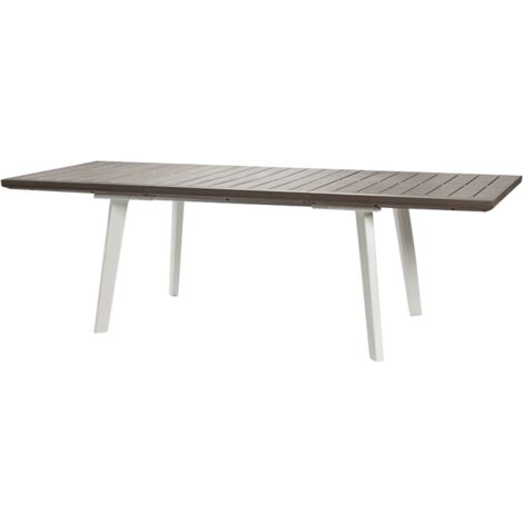 Table à rallonges Harmony Blanc - Cappuccino 160x100 cm (1/5)
