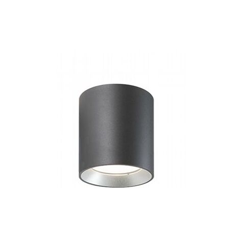Lampe de plafond en aluminium moulé sous pression, diffuseur en verre transparent, consommation 12W, flux lumineux 1040 lumens, lumière chaude graphite (1/5)