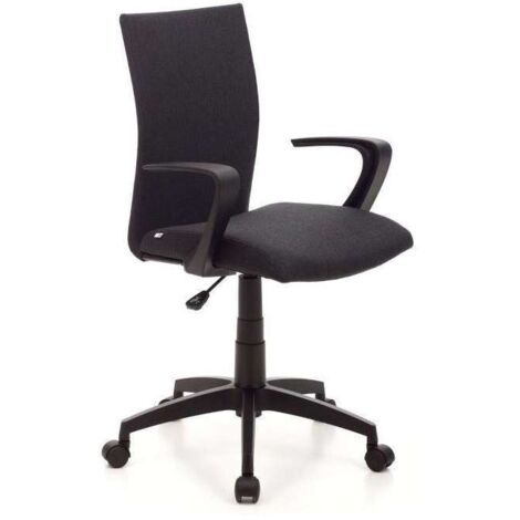 Chaise de Bureau Milano Noir - Design Ergonomique et Confort Impeccable - 58x58xh93(99) cm (1/2)