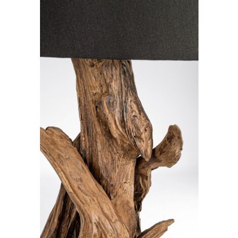 Lampe de table en bois D.35x82h