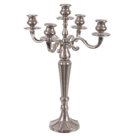 Bougeoir En Argent, Candélabre Pour 3 Bougies, 39 Cm, Home Styling Collection 93155775 Bougeoir En Argent, Candélabre Pour 3 Bougies, 39 Cm, Home Styling Collection 93155775