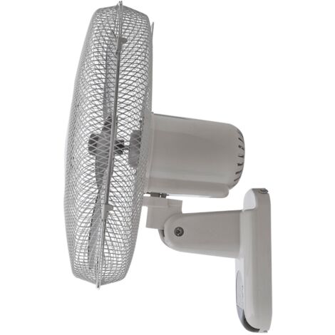 Ventilateur à lame domestique blanc – 5 pales Ø37 cm – Télécommande – 3 vitesses – Oscillation motorisée – Minuterie jusqu'à 7h30 – Bimar (1/7)