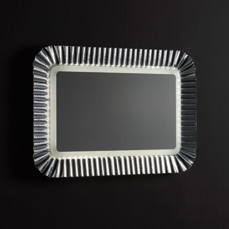 Miroir avec cadre en verre argenté 94x68 (1/5)