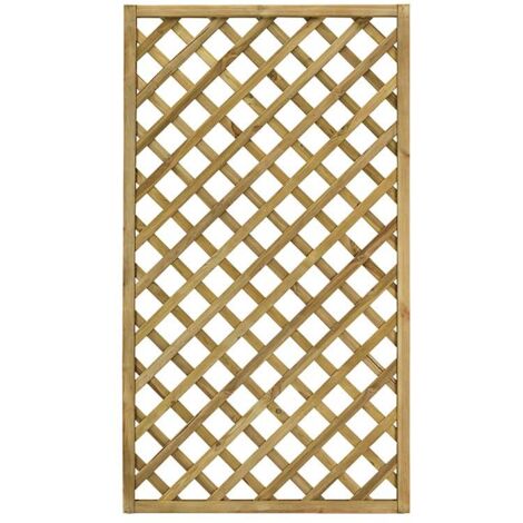 Panneau grigliato en bois 90x180 cm – Résistant aux intempéries – Pour séparations esthétiques – Installation facile – Alce