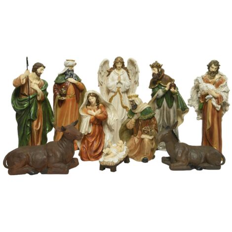 Ensemble de 10 statuettes multicolores 12x22,5x47 cm (1/3)