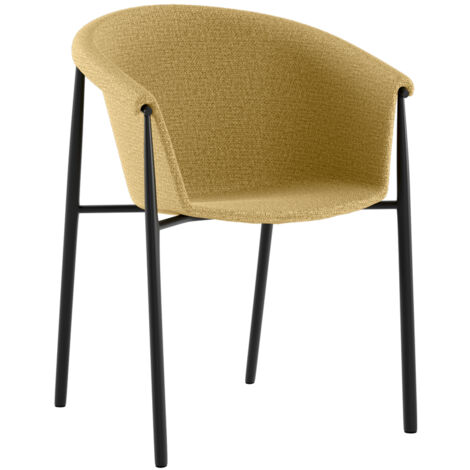 Nari Chaise en tissu jaune 2 pcs (1/5)