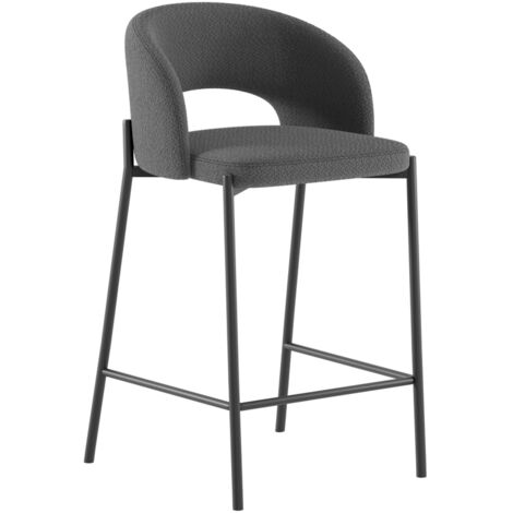 Greta Tabouret en tissu gris Lot de 2 pcs (1/5)