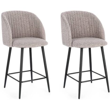Tabouret de cuisine noir et vison (1/5)