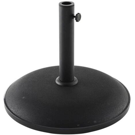 Hesperide – Pied de parasol en béton 25 kg rond – Compatible mâts 35-48 mm – Hauteur 41,9 cm – Diamètre 50 cm pour fixation sécurisée