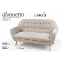 Canapé design de style moderne gris tourterelle cm 142 x 64 x 84 h