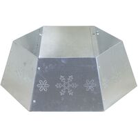 Couvercle d'arbre en métal pliant hexagonal argenté cmø68h25