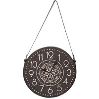 Horloge en bois blanc noir cmø37/66x3