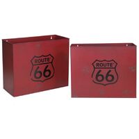 Porte-revues métal bristol rouge 1-2 cm34,5x15,5h28