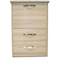 Webmarketpoint – Table à repasser orme en bois mélaminé avec 3 tiroirs – Dimensions 44x57xH89 cm – Mobile avec roulettes pour déplacement facile