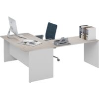 Scrivania da ufficio ad angolo reversibile colore Olmo H74x160x200cm