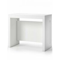 Table console transformable blanche