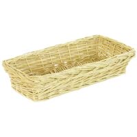 Panier rectangulaire en osier naturel nix cm40x19h8,5