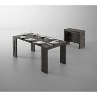 Table Console Transformable en marbre noir