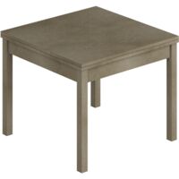 Tavolo da pranzo quadrato apribile a libro colore Argilla H77x90x90cm