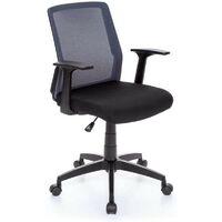 Chaise de bureau réglable en hauteur, mode fauteuil, bureau PC avec accoudoirs et roues