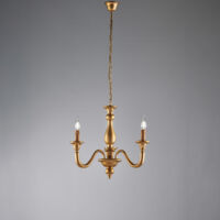 Lucca Lustre antique en bois doré 3 lumières 108 d.41 BL271-3-OR