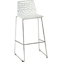 Sgabello in metallo/plastica 'Spider' bianco
