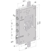 Serratura triplice per porte blindate 28 mm