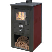 Stufa a legna 13 kw colore nero/avorio