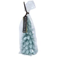 Bougie de Noël Kaemingk Bougie cire neige paillettes Vert