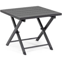 Table basse de jardin pliante en aluminium anthracite - TAYLEN