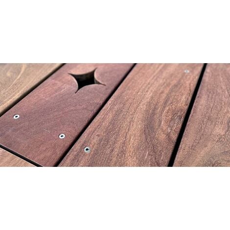 Lame de terrasse en bois exotique CUMARU 21145mm gamme Biscarrosse - Longueur de lame : 950 mm