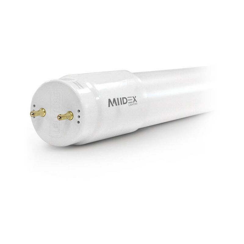 Tube LED T8 10W 600mm (Phase d'un côté / Neutre de l'autre) Miidex