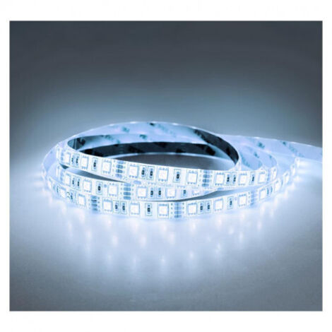 Ruban LED 14.4 Watts /m - Blanc - Rouleau 5M 24V étanche Miidex Lighting®  resine-epoxy-ip65 - blanc-froid-6700-k