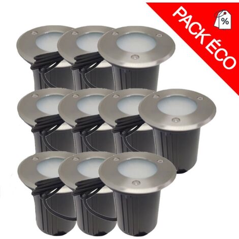 Pack de 10 spots 12V encastrables extérieurs 28 LED 3W 6000K Limão®