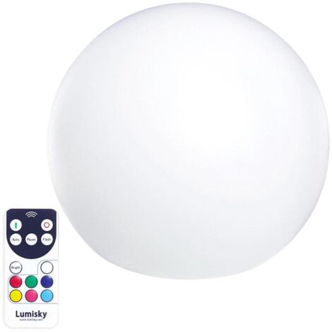 Boule lumineuse LED rechargeable multicolore Ø50cm – Autonomie 12h – IP66 – Télécommande incluse – Éclairage décoratif intérieur/extérieur – Lumi Jardin