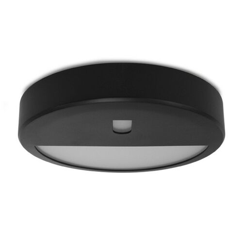 Collerette ASYM pour plafonnier CLIPSO Ø220 X 50 mm Miidex Lighting® noir - avec-ouverture (1/4)