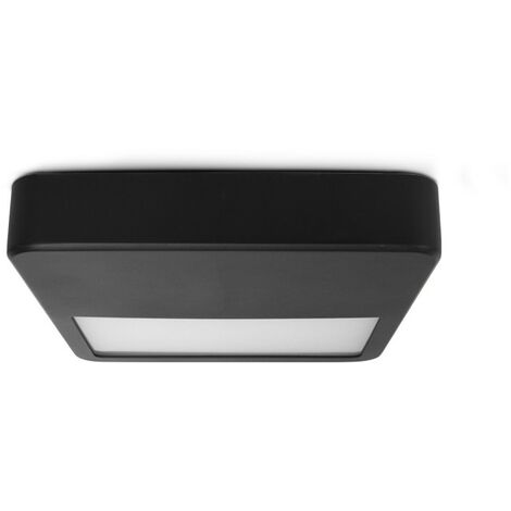 Collerette ASYM noire pour plafonnier QUADRA 280 x 50 mm Miidex Lighting® noir - sans-ouverture (1/4)