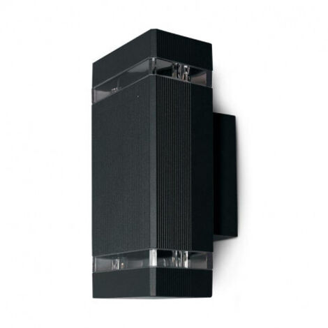 Vision-El – Applique murale extérieure 2x GU10 – Aluminium gris anthracite – IP54 – 240x110x102mm – Compatible 2x 7W LED ou 2x 35W (1/5)