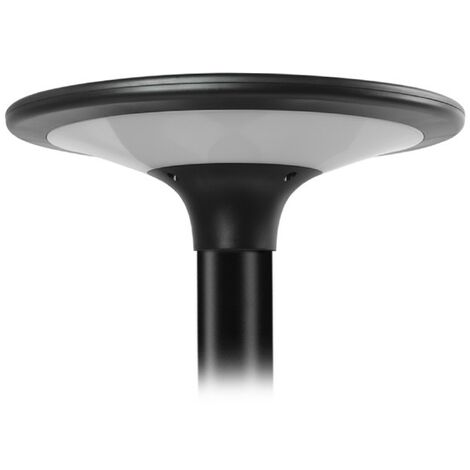 Tête de lampadaire solaire 20W – Lumière blanche chaude 3000K – IP65 – Ø400mm – Aluminium et ABS – Installation facile sur mât Ø50-60mm – Miidex Lighting